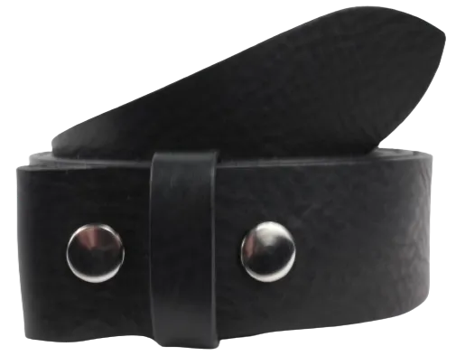 100% Real Black 1 3/4" Inch (45mm) Leather Belt Strap