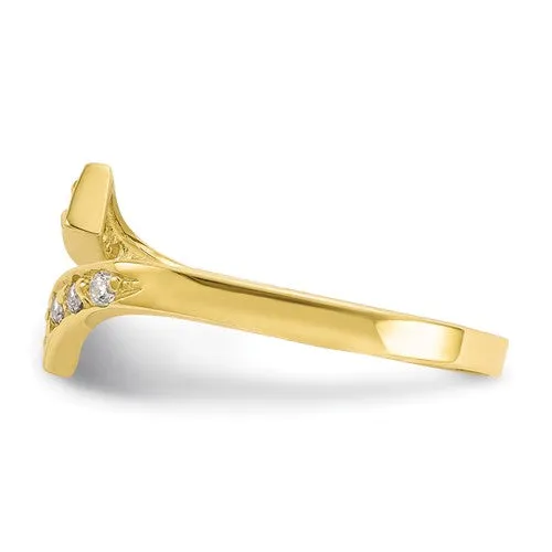 10KT Yellow Gold CZ Wrap Toe Ring