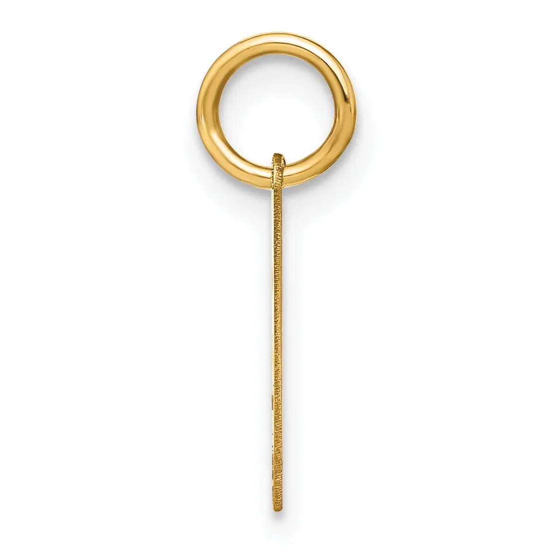 14k Yellow Gold Heart Cut-Out Letter O Initial Pendant
