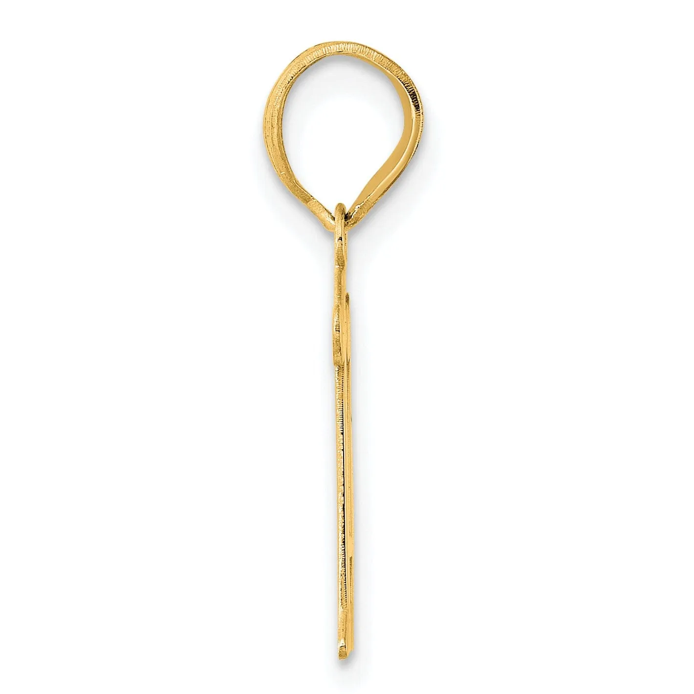 14k Yellow Gold Polished Finish Number 11 Charm Pendant