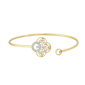 14KW 25D0.25CT HONEY COMB FLOWER FLEX BG  (118OB400731Y14)