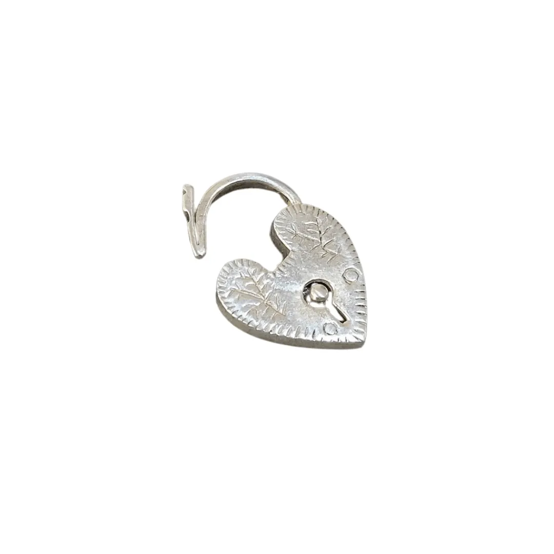19 mm 925 Sterling Silver Heart Padlock Clasp