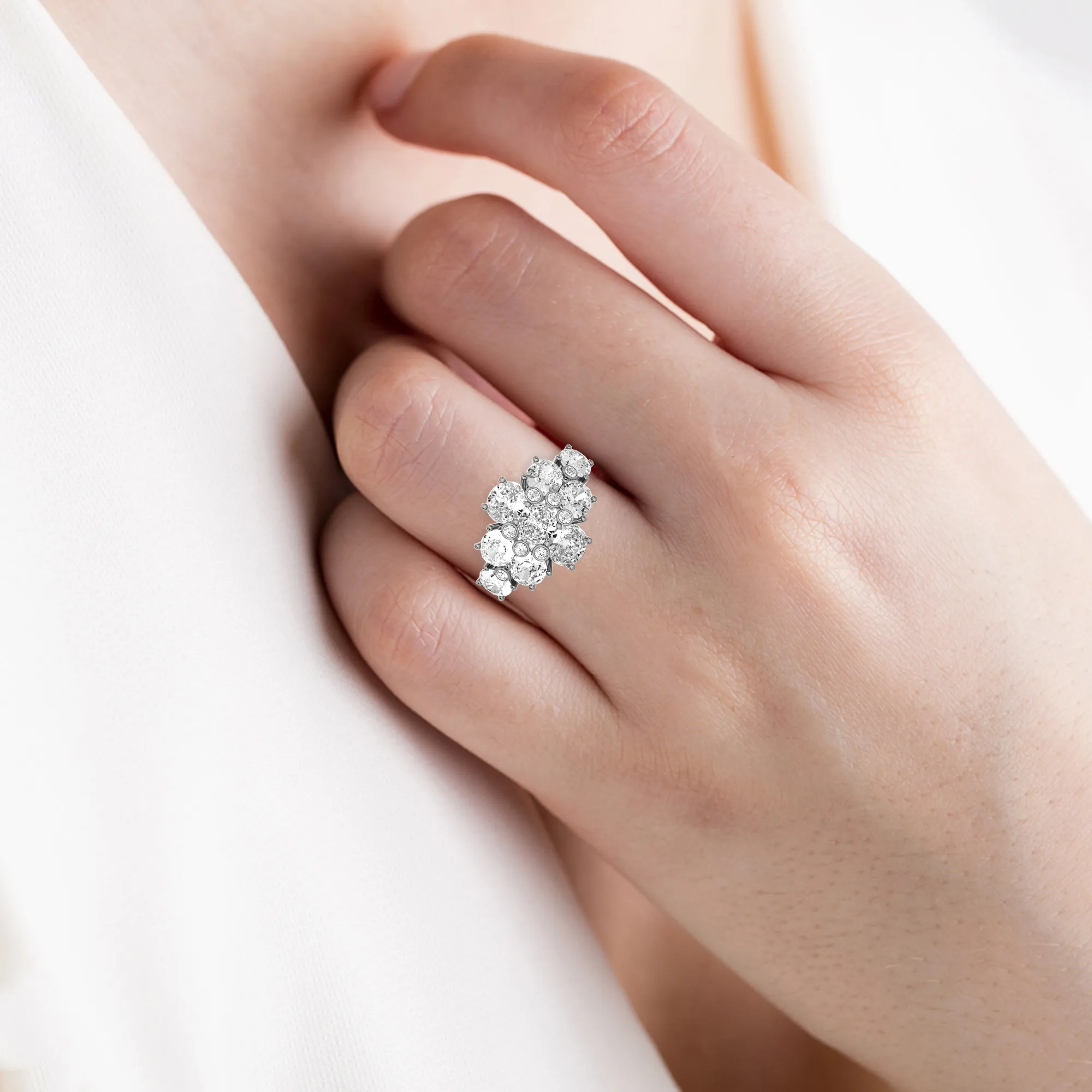 3 1/4 ctw Oval Lab Grown Diamond Ring