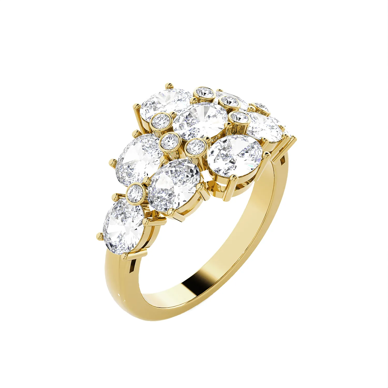 3 1/4 ctw Oval Lab Grown Diamond Ring