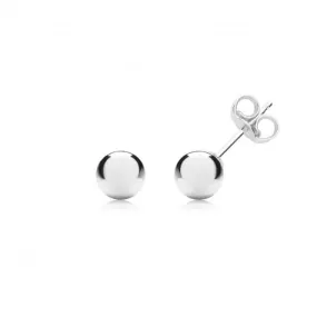 9ct  White  Gold  5mm  Ball  Stud  Earrings  ES203W