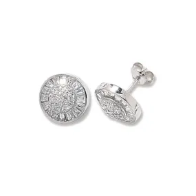 Acotis Silver Stud Earrings Zirconia G5011