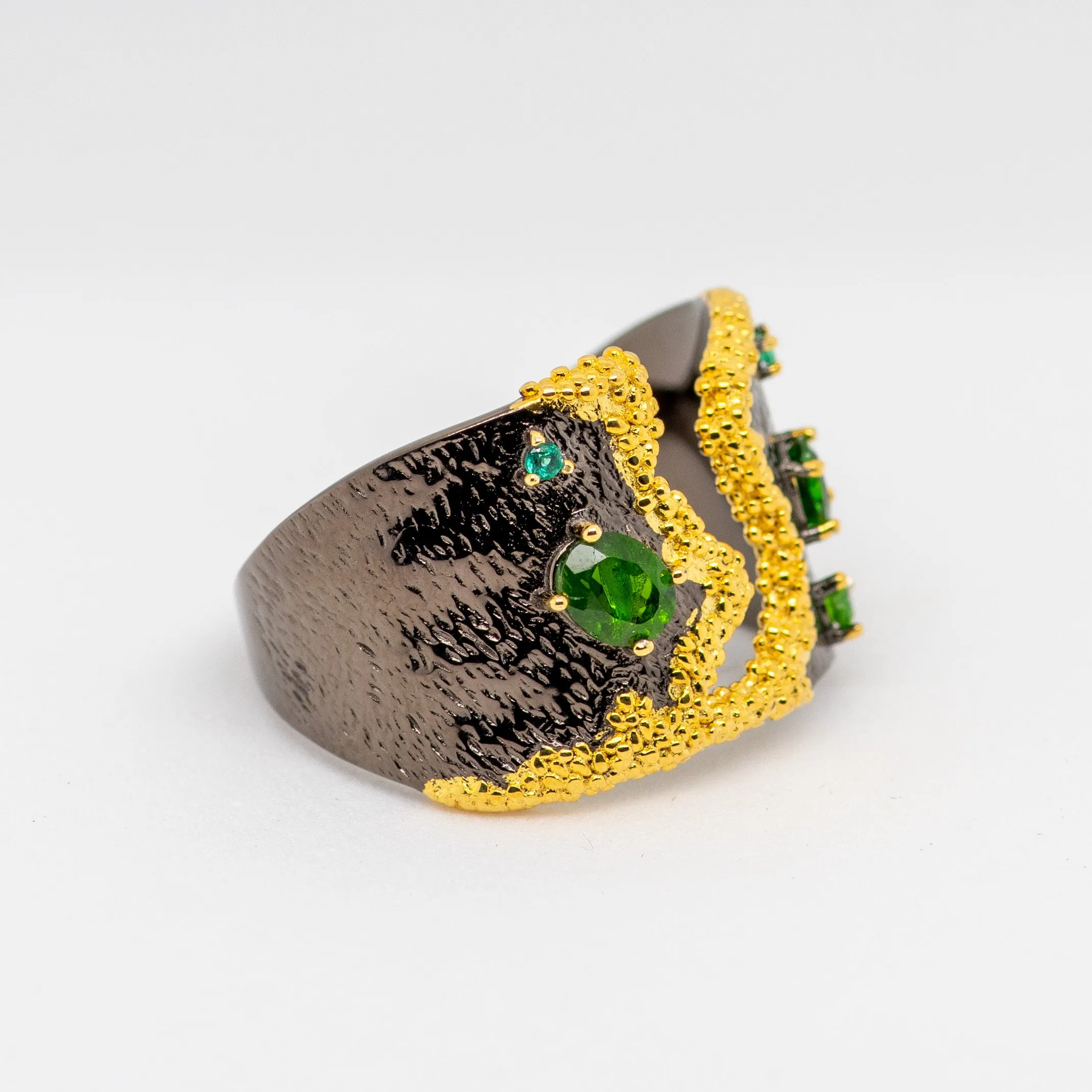 Ada Chrome Diopside Ring in Sterling Silver