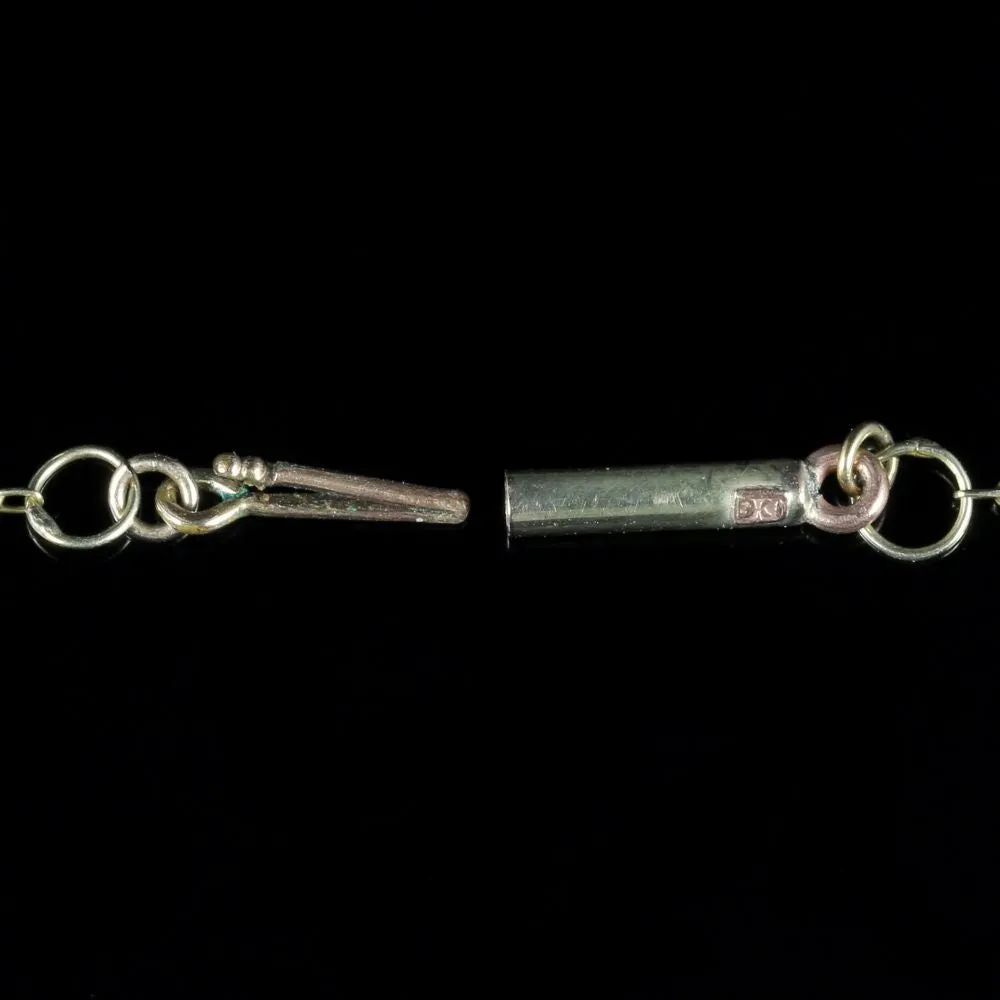 Antique Victorian Moonstone Necklace 18Ct Gold Garland Circa 1880