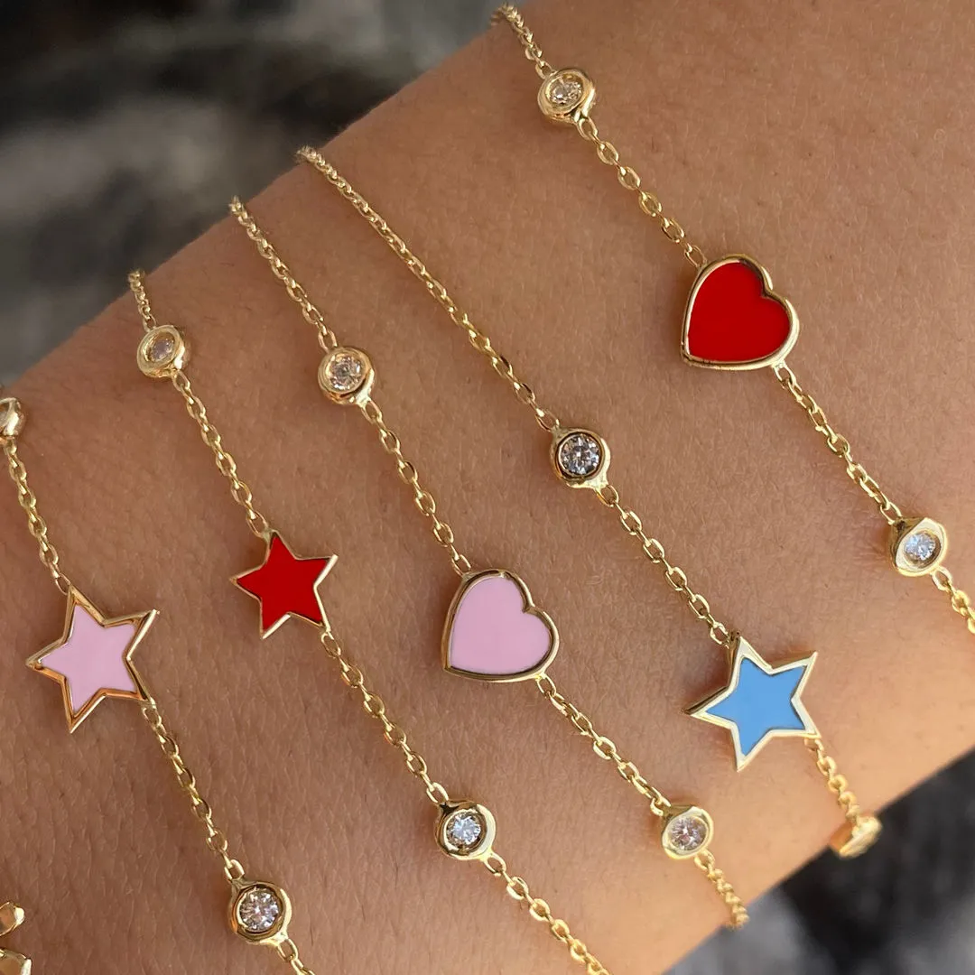 Babydoll 18K Rosegold Bracelet w. Diamonds