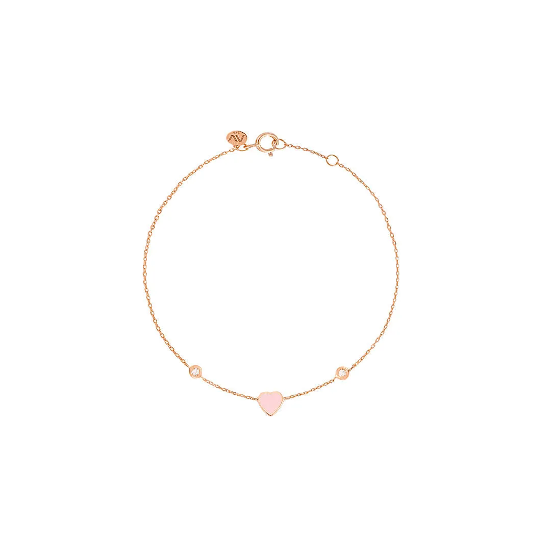 Babydoll 18K Rosegold Bracelet w. Diamonds