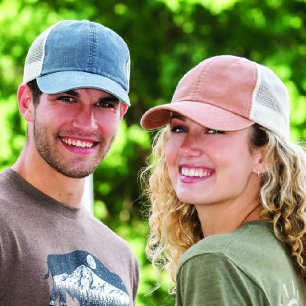 Black Pigment Dyed Trucker Hat | West De Pere Chainstitch