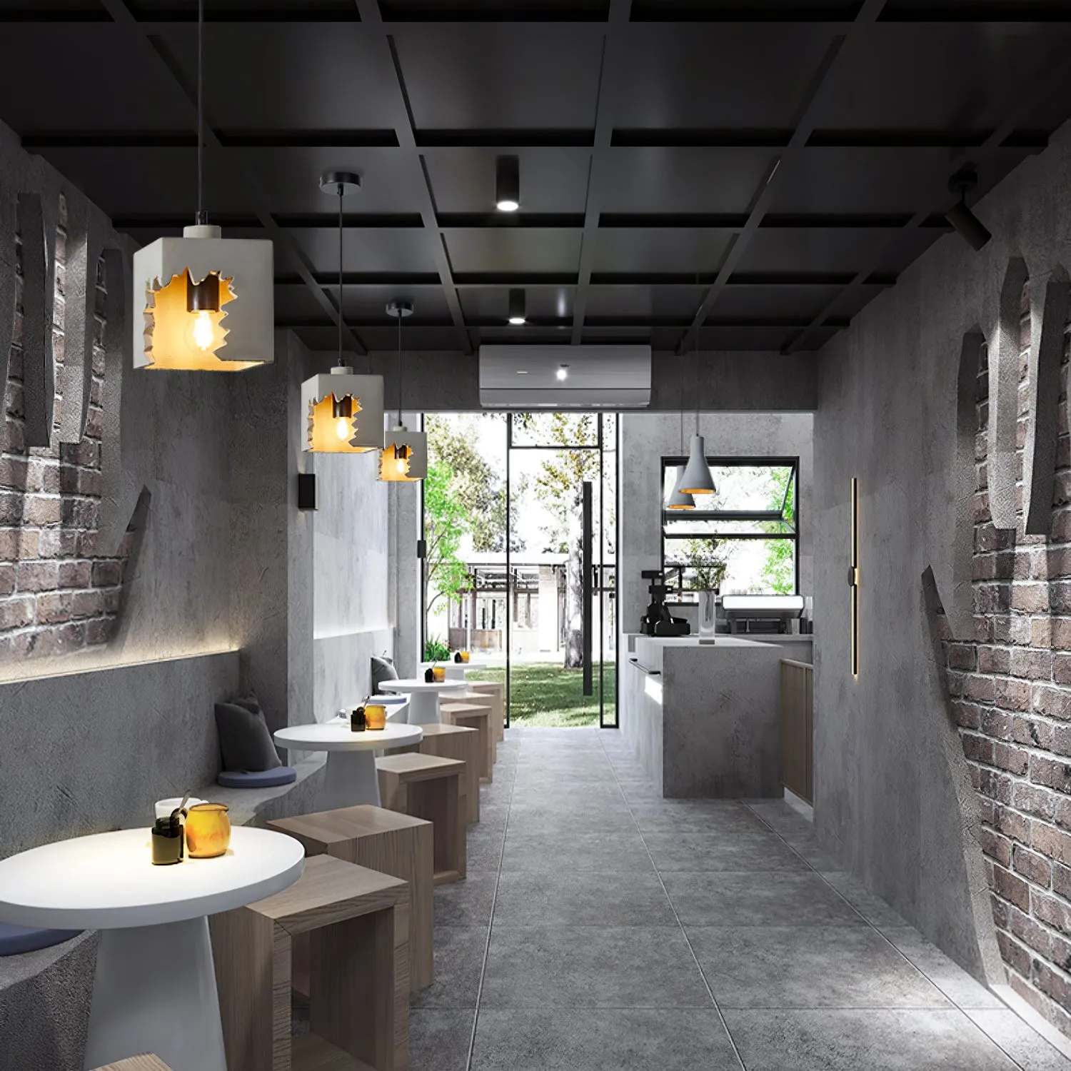 Cement Hanging Lamp