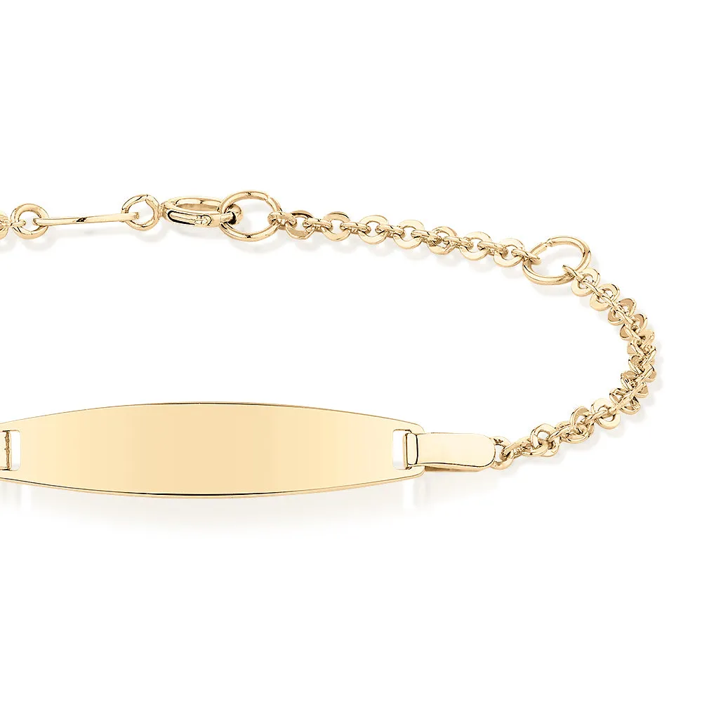 Child bracelet in 10 carat yellow gold