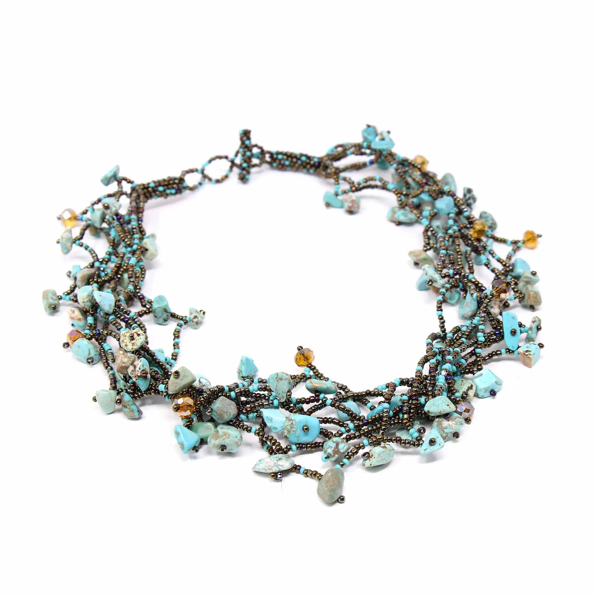 Chunky Stone Necklace Turquoise Lucias Imports