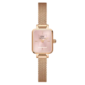 Daniel Wellington Quadro Mini Melrose Rose Gold Blush  Ladies Watch DW00100650