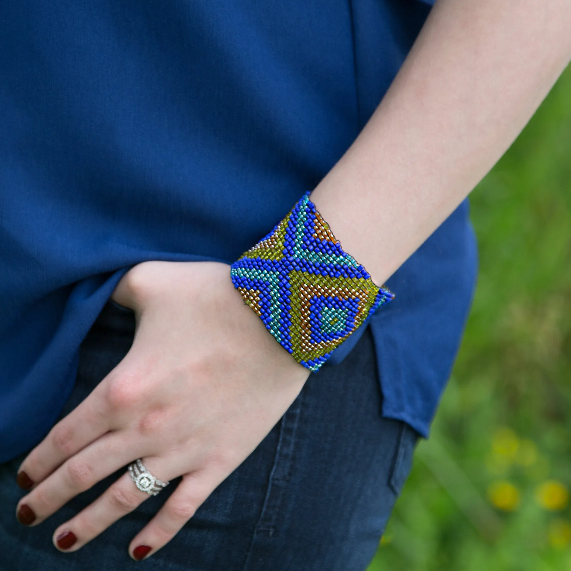 Earth & Sky 2" Beaded Stretch Bracelet