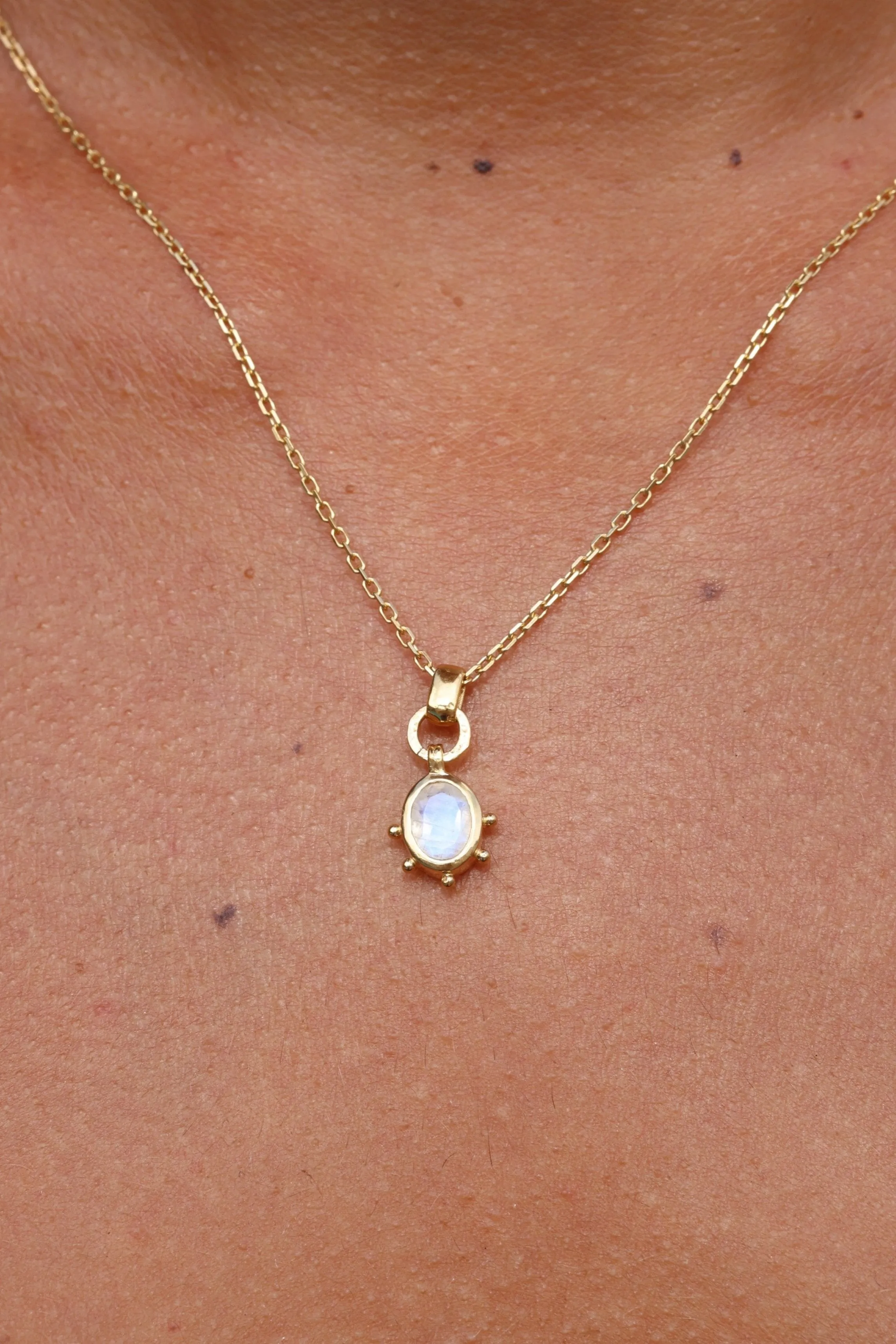 Gia Moonstone Gold Necklace