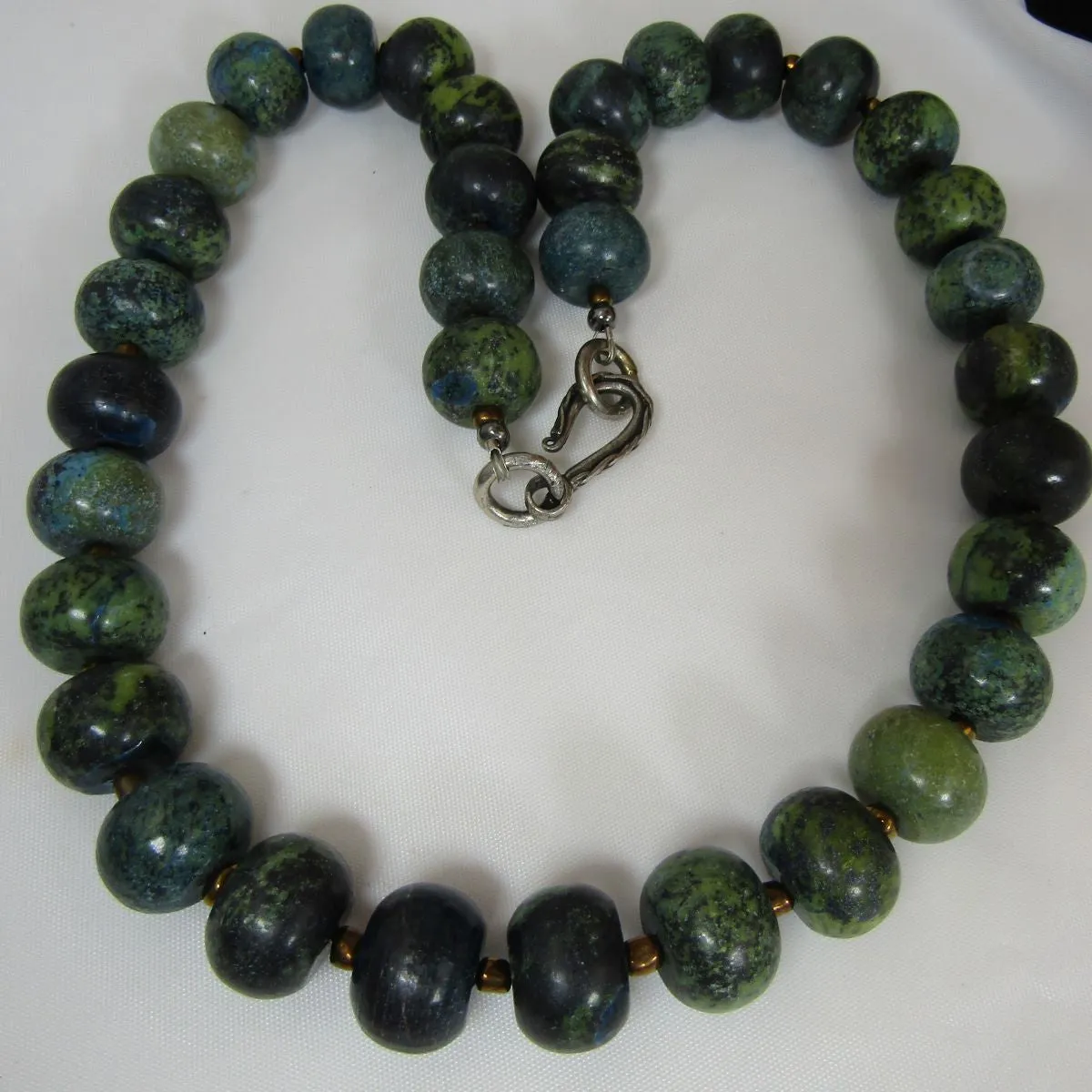 Green African Turquoise Bead Necklace