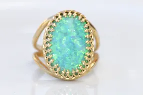 GREEN OPAL RING
