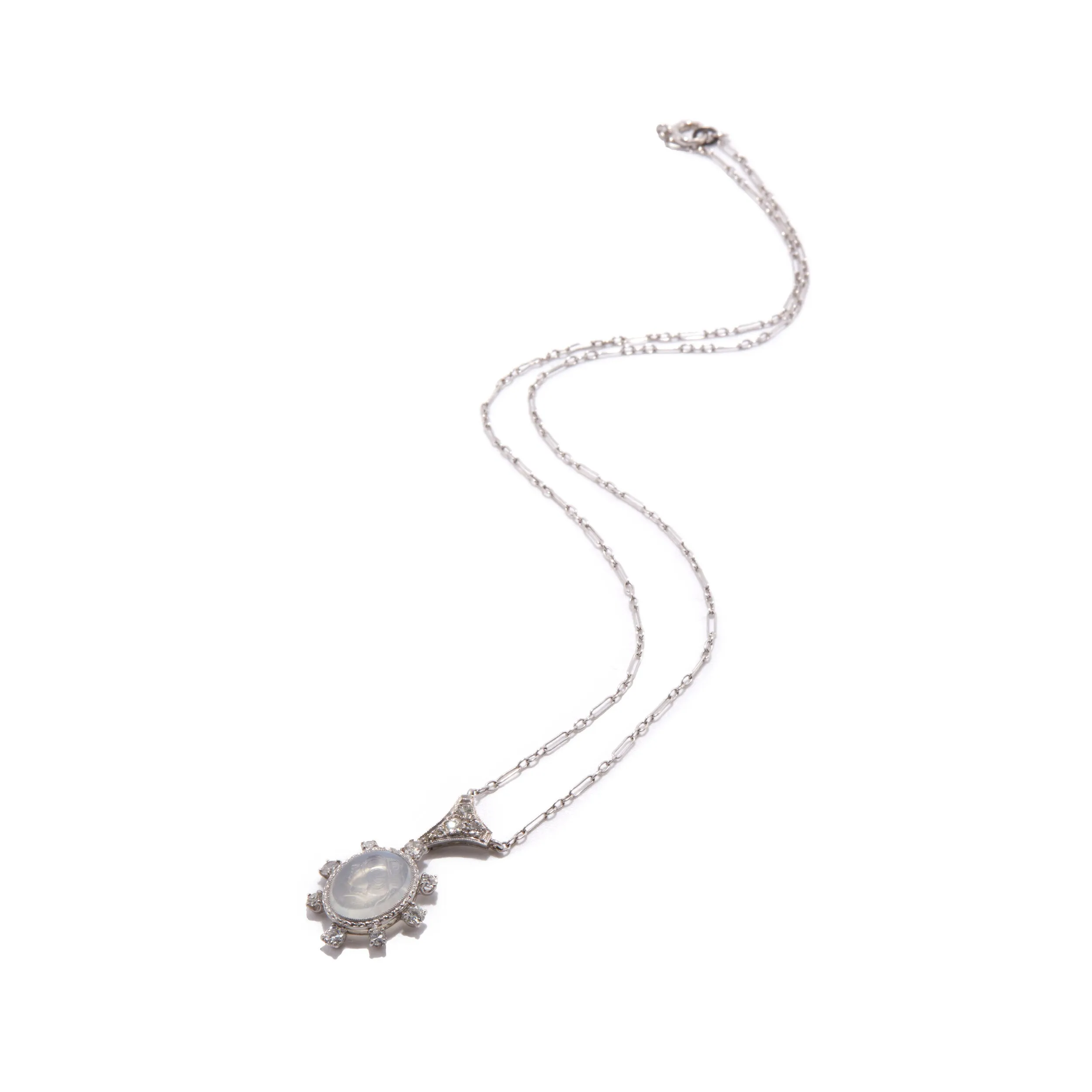 Intaglio Moonstone Necklace