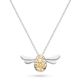 Kit Heath Sterling Silver & Gold Large Honey Bee Necklace
