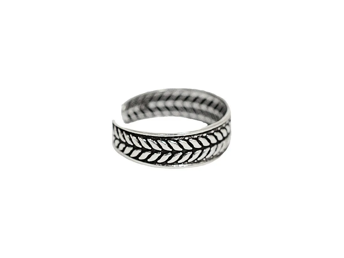 Laurel Leaf Toe Ring - Sterling Silver