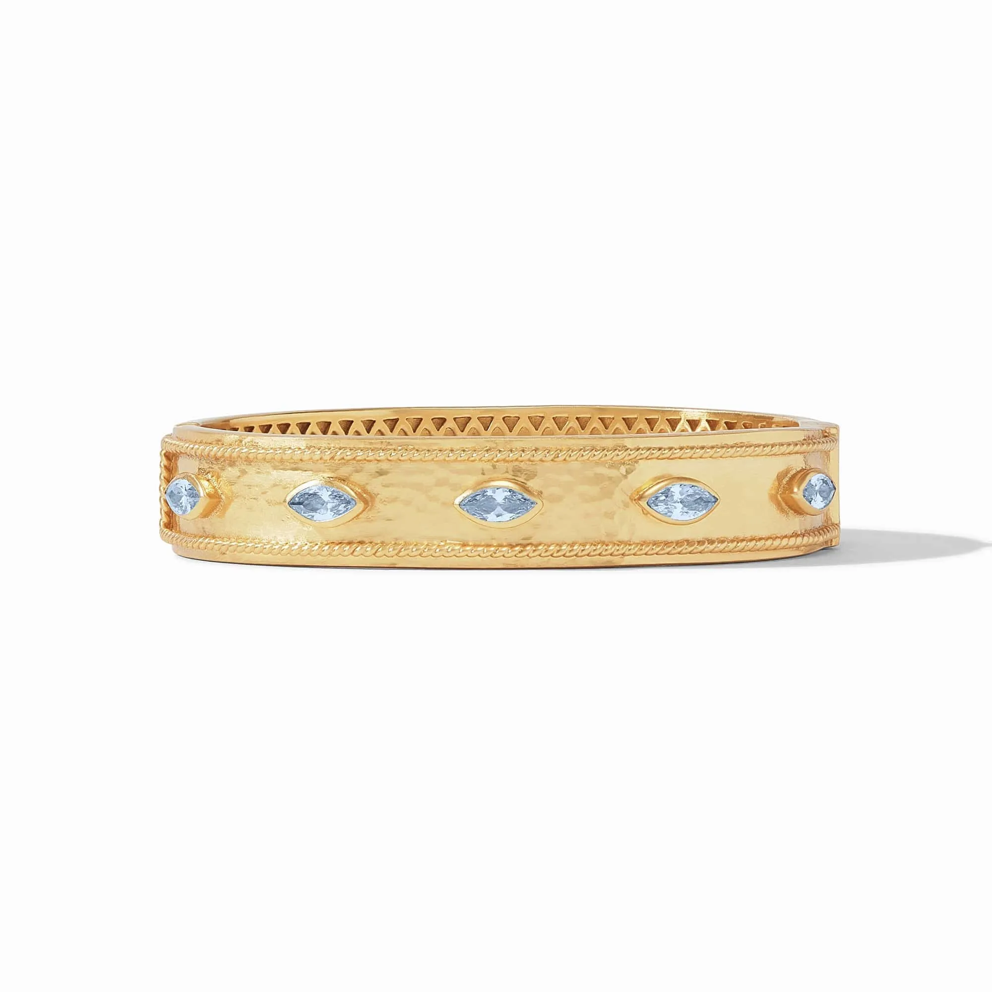 Monaco Stone Hinge Bangle - Jade Green