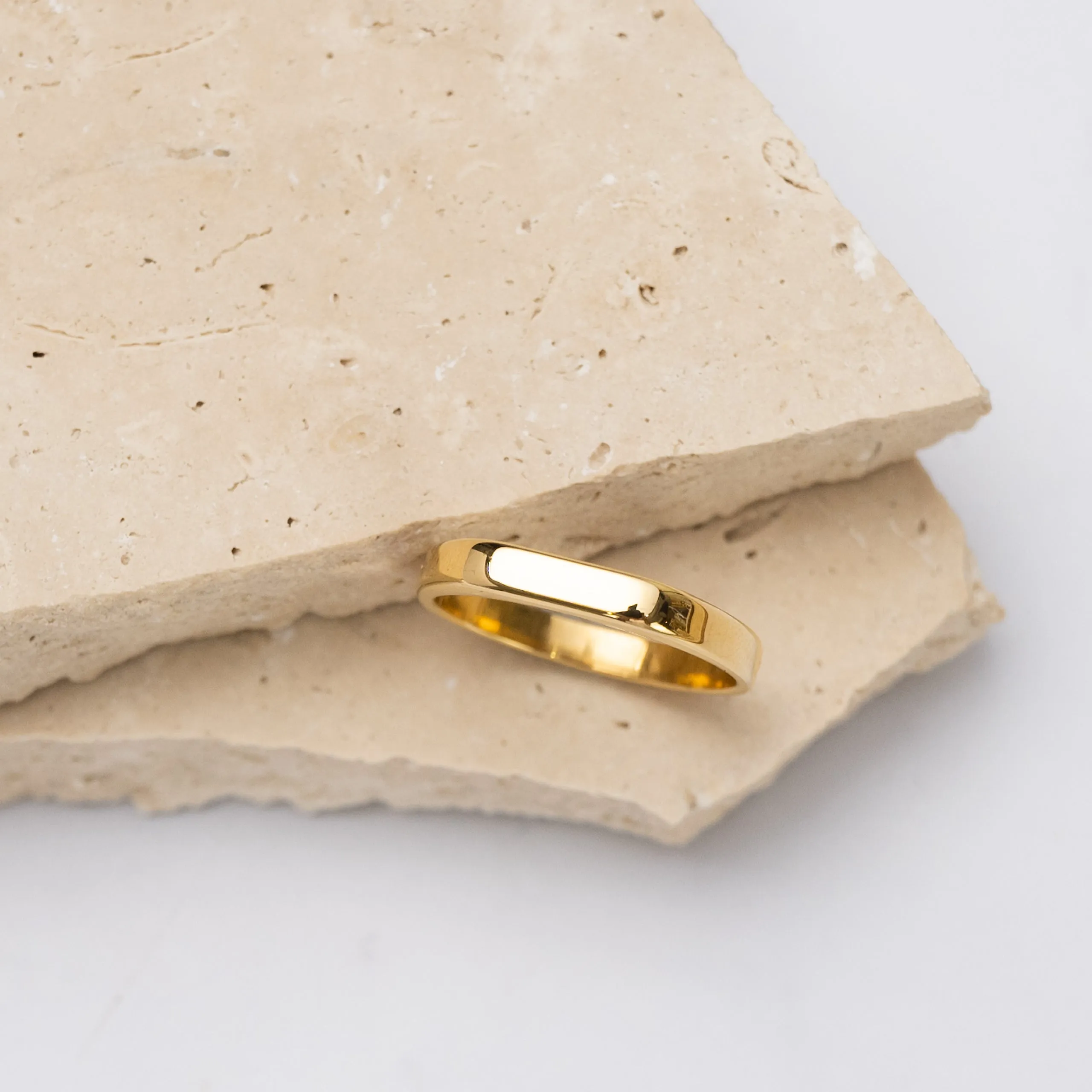 Monika 18k gold plated T bar ring