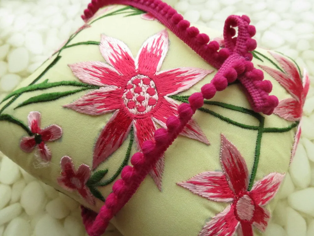 One of a kind embroidered Ring Bearer Pillow