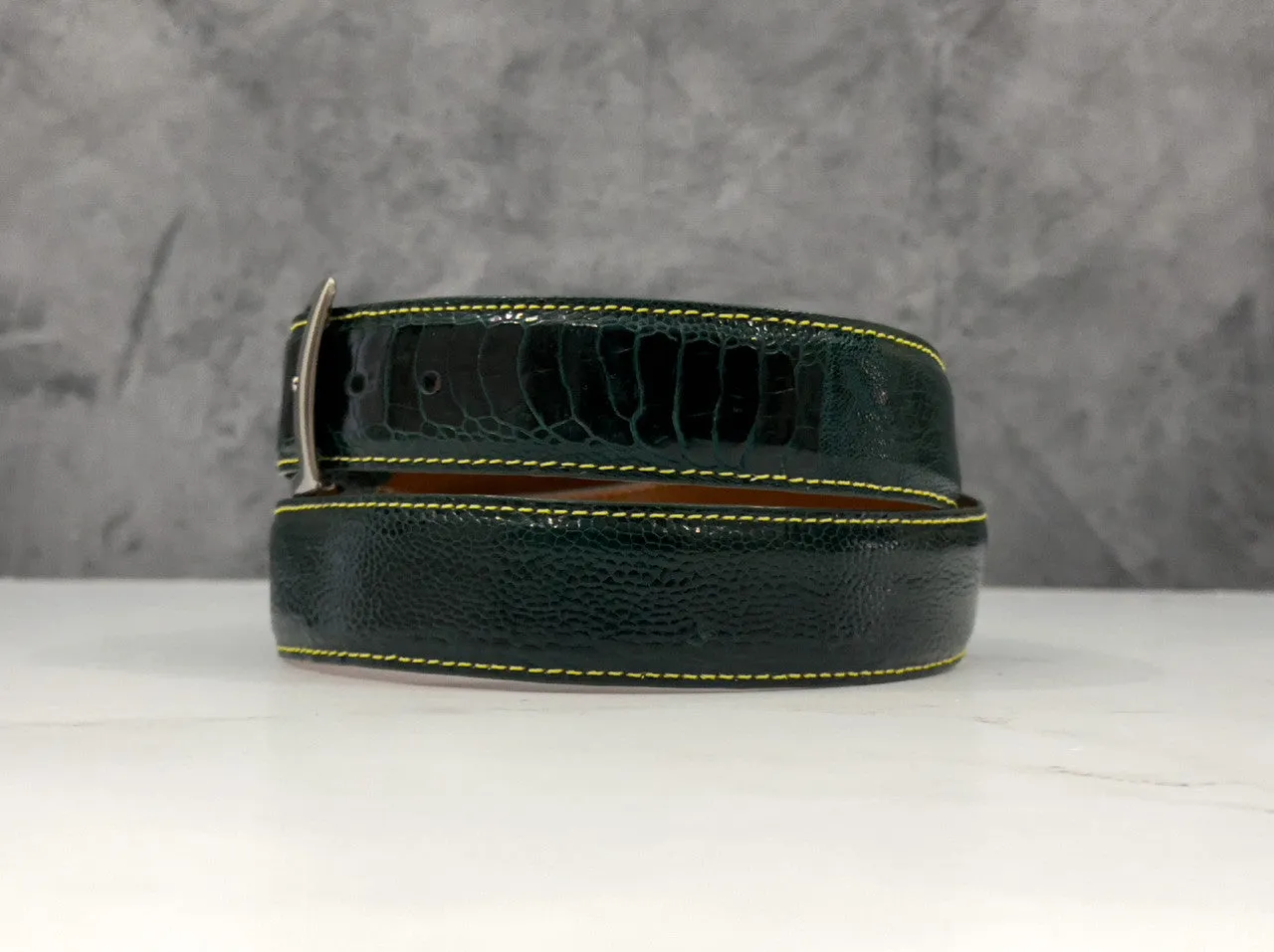 Ostrich Shin Belt: Augusta