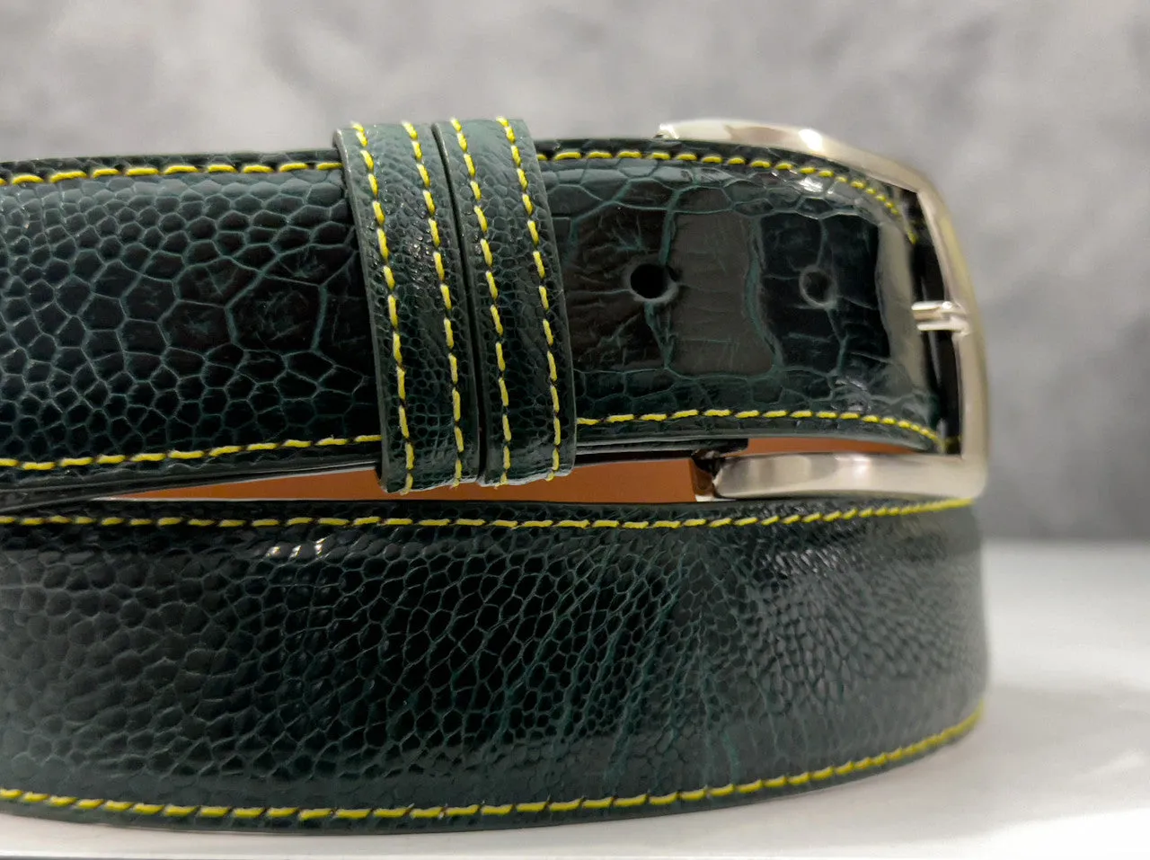 Ostrich Shin Belt: Augusta