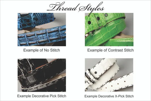 Ostrich Shin Belt: Augusta
