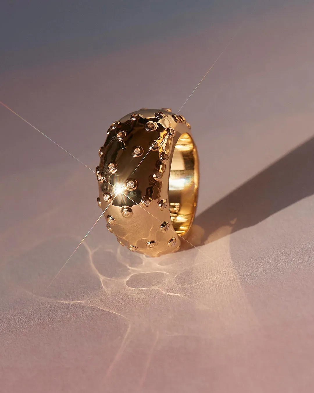 Pave Molten Ring | Gold
