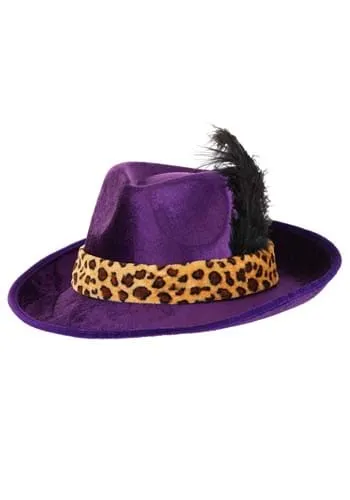 Purple Pimp Hat Costume Accessory