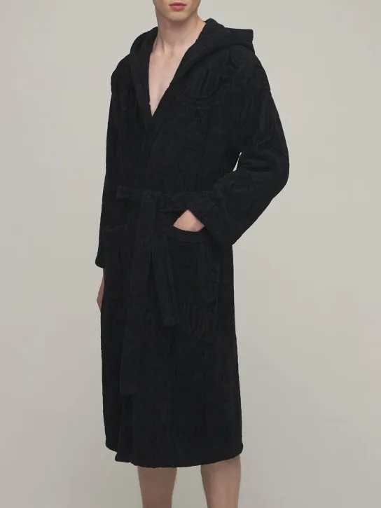 Roberto Cavalli   Araldico cotton bathrobe 