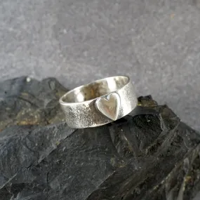 SH01R Silver Heart Ring