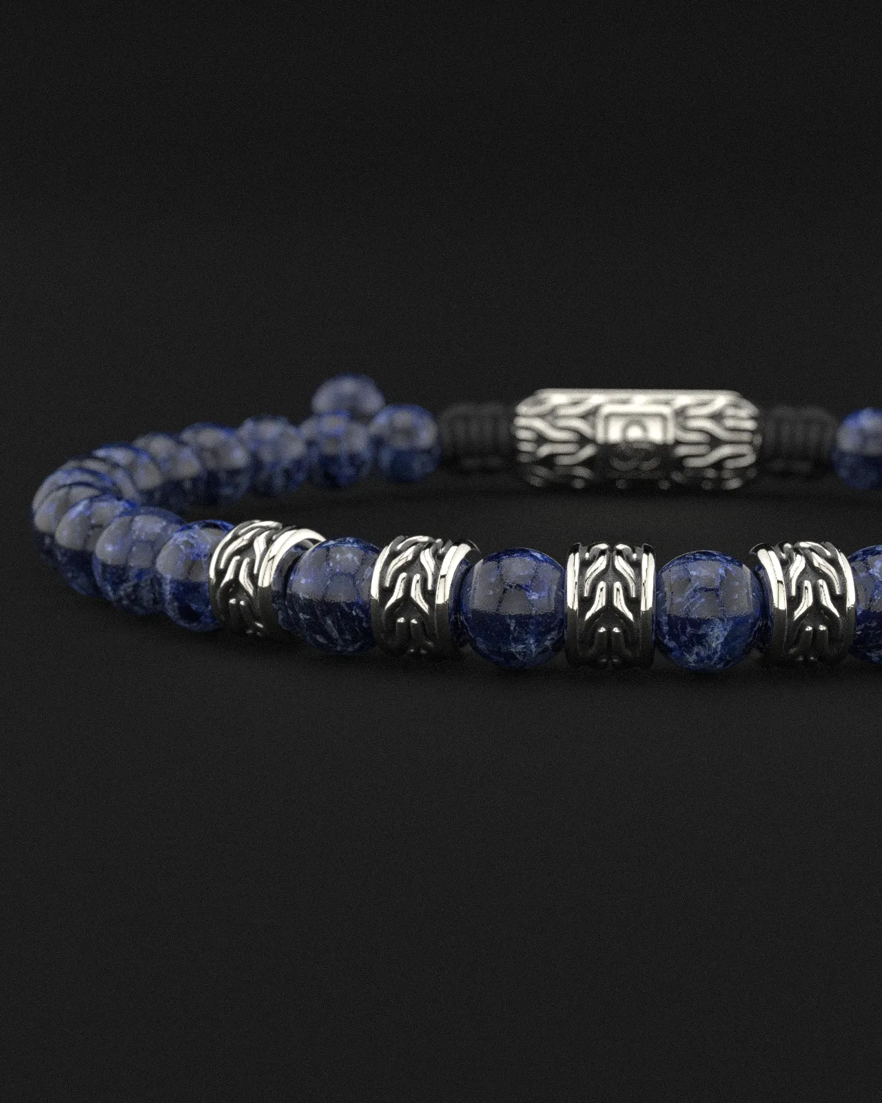 Sodalite Bracelet 6mm | Snake
