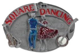 Square Dancing Belt Buckle