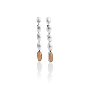 Sterling Silver Moonstone Honey Moon Earrings - 12/02018