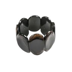Tagua Women's Carved Ivory Onyx Bracelets