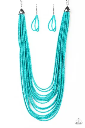 Turquoise Seed Beads Necklace