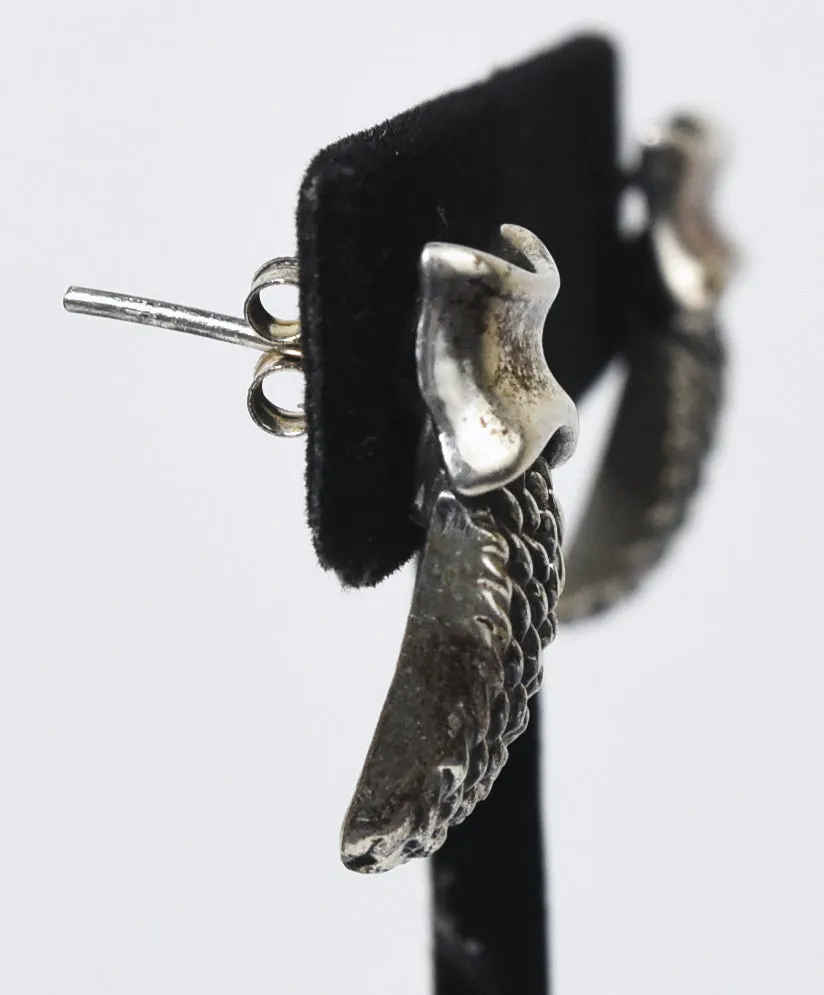 Vintage Braided Hinged Stud Earrings