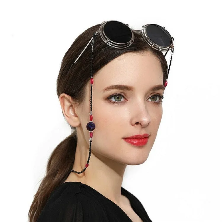 Vintage Sunglasses Antiskid Chain Wild Glasses Chain(Red)