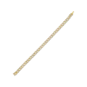 Yellow Gold & Diamond Link Bracelet